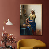 Posters and Prints Classical Famous Oil Painting The Milkmaid Wall Art Canvas Painting Picture for Living Room Design Decor