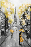 Romantic City Lovers Paris Eiffel Tower Landscape HD Print Abstract Oil Painting on Canvas Wall Art Living Room Sofa Home Decor