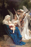 Song of the Angel William Adolphe Portrait Famous Oil Painting on Canvas Pop Art Posters and Prints Wall Picture for Living Room