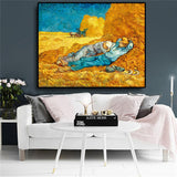 Vincent Van Gogh Rest From Work Oil Painting on Canvas Posters and Prints Scandinavian Canvas Art Wall Picture for Living Room