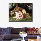 Bouguereau"All Saints Day" HD print on canvas huge wall picture 31inx40in