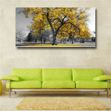 Poster Canvas Printing,Printed Giclee Canvas Prints,Modern Yellow Tree 1 Piece