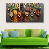 Food Painting Modern Spices Poster Canvas Modular Picture For Kitchen Restaurant