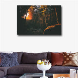 1 Panel Forest landscape at dusk Wall Art Painting Prints On Canvas