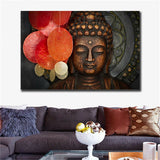 Large art prints Home Decor Canvas Painting Wall Art Buddha Statue Meditation