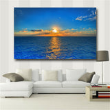 Large art prints Home Decor Canvas Painting Wall Art Blue sea view
