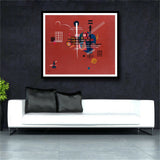 Famous Kandinsky Abstract Canvas Painting Stupid red Art Wall Print Pictures