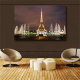 Golden Eiffel Tower Posters and Prints Canvas Painting Wall Art Pictures Printed