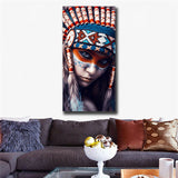 girl Abstract Art on Canvas Painting Wall Art Picture Prints Modern Decor