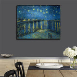 Vincent Willem van Gogh HD print on canvas huge wall picture "The Starry Night"