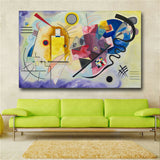 Kandinsky Abstract Famous Canvas Painting Red Yellow Blue Art Wall Picture