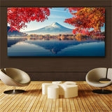 Large art prints Home Decor Canvas Painting Wall Art Mount Fuji in autumn