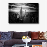 New York City Manhattan Black White Building Canvas Painting Posters and Prints