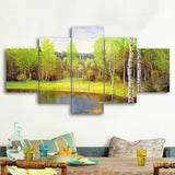 5pcs Modern Scenery Canvas Oil Painting Wall Art Home Decor Picture Print Decor