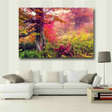 Red landscape Posters and Prints Canvas Painting Wall Art Pictures Home Decor