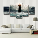 5 Panel Lighthouse Seaview Framework Painting For Bedroom Living Room Home