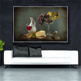 Grape And Cake Poster Modern still life Posters and Prints Canvas Wall Art