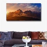 Cloud and Mountain Tree Sunset Landscape Print Canvas Painting Poster Modern Art