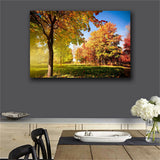 yellow leaves on the trees wall print HD Painting Wall Art Home decor