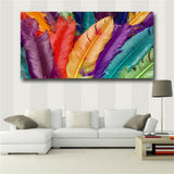 Canvas Art Still life Colorful Feathers Wall Pictures For Living Room Modern Art