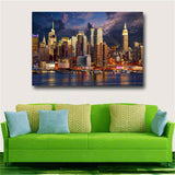 Sunset Cloud New York City Manhattan Building Canvas Painting Posters and Prints