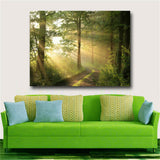 Wall Art picture Abstract Canvas painting forest canvas print Living Room