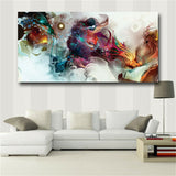 Watercolor Retro Dragon Abstract Oil Painting Print on Canvas Painting Poster