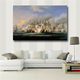 Battle of Trafalgar HMS Victory Canvas Print repro Canvas Print(31inx47in)