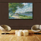 HD Print Claude Monet Seine in Argenteuil Impressionist Landscape Oil Painting