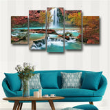 5P Living Room for Panel Wall Painting Art Waterfall Canvas Painting Modular