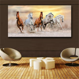Modern Canvas Painting Running Horse Print Animal Poster Wall Art Wall Pictures