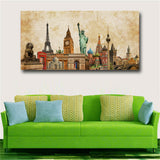 Large art prints Home Decor Canvas Painting Wall Art Famous Architecture