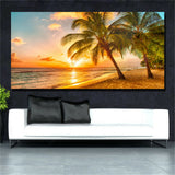 Large art prints Home Decor Canvas Painting Wall Art Beautiful Yellow Beach