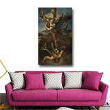 Raphael “Michael Vanquishing Satan” Print on Canvas