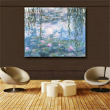 Water Lilies, 1916-1919 by Monet Posters and Print Canvas Painting Calligraphy