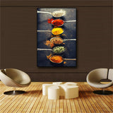 Grains Spices Peppers Spoon Scandinavian Canvas Painting Cuadros Posters Art
