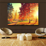 Large art prints Home Decor Canvas Painting Wall Art Red Autumn Scenery