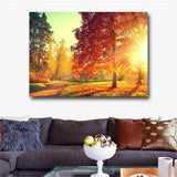 Large art prints Home Decor Canvas Painting Wall Art Red Autumn Scenery