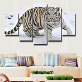 5Pcs Home Decor Canvas Print Painting Wall Art Beautiful Tiger