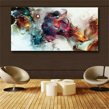 Watercolor Retro Dragon Abstract Oil Painting Print on Canvas Painting Poster