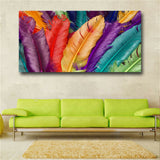 Canvas Art Still life Colorful Feathers Wall Pictures For Living Room Modern Art