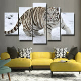 5Pcs Home Decor Canvas Print Painting Wall Art Beautiful Tiger