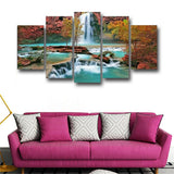 5P Living Room for Panel Wall Painting Art Waterfall Canvas Painting Modular