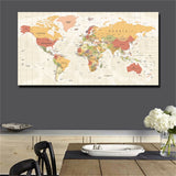World Map High Definition Poster Printing Home Decor