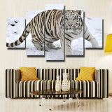 5Pcs Home Decor Canvas Print Painting Wall Art Beautiful Tiger