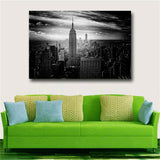 New York City Manhattan Black White Building Canvas Painting Posters and Prints