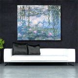 Water Lilies, 1916-1919 by Monet Posters and Print Canvas Painting Calligraphy