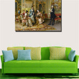 19 century Europe Court Oil Painting HD print on canvas huge wall picture #0253