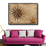 Retro world map Oil Painting on Canvas Posters and Prints Scandinavian Wall Art
