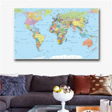 Large Size HD World Map Poster Signature Series Large Wall Map Ptint On Canvas
